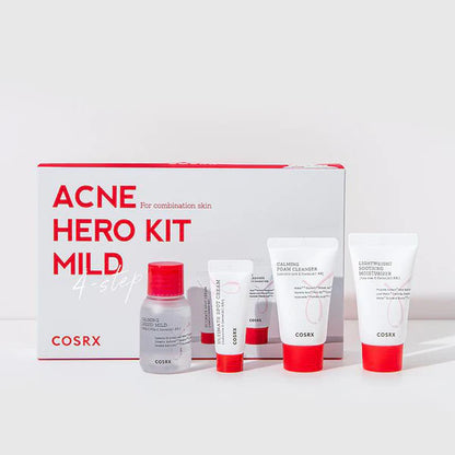 COSRX ACNE HERO KIT MILD For combination skin (AC COLLECTION TRIAL KIT _ Mild) 코스알엑스 에이씨 콜렉션 아크네 히어로 키트 마일드