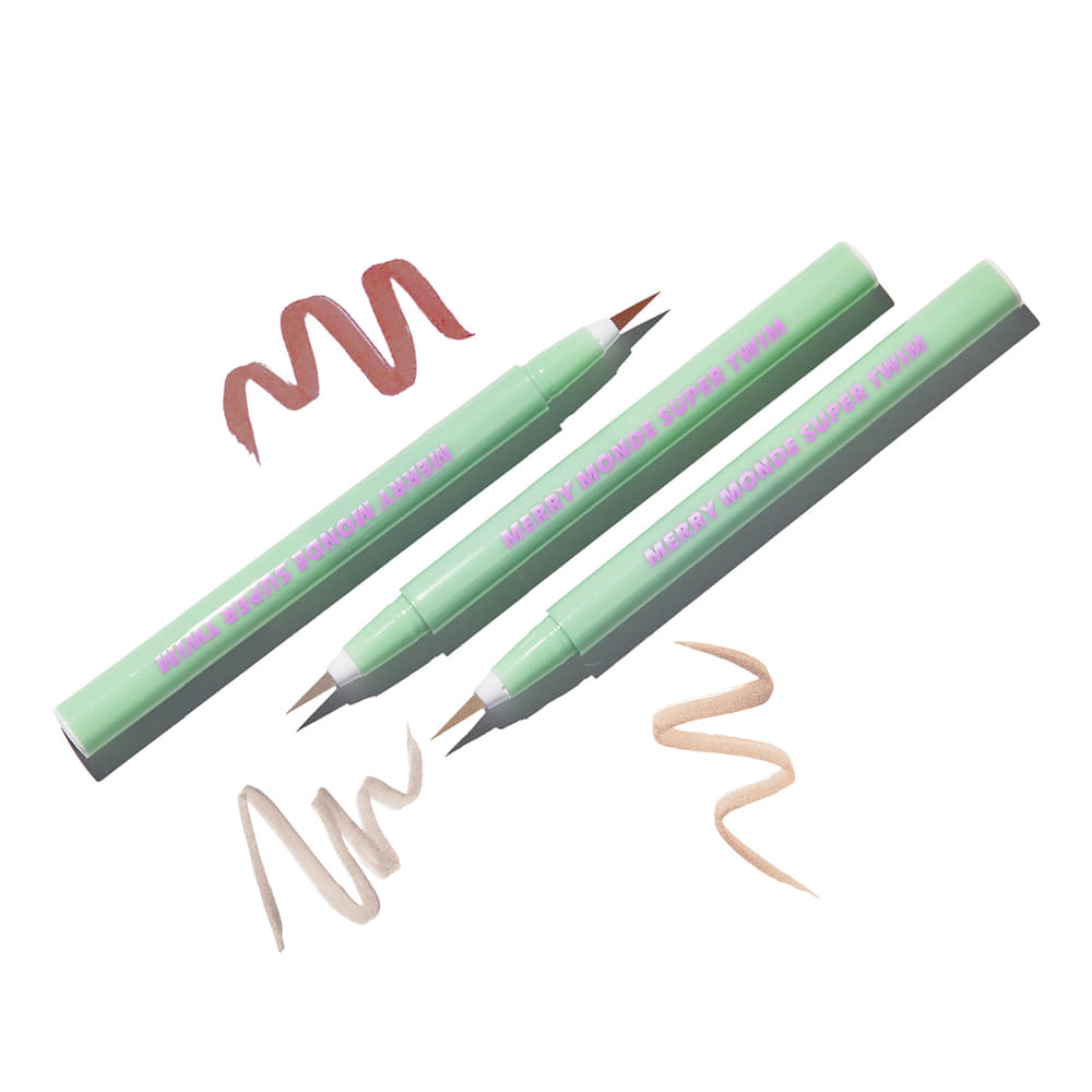 Merrymonde Super Twim Pen Eyeliner 12 Colors 메리몽드 슈퍼트임 펜 아이라이너 12색