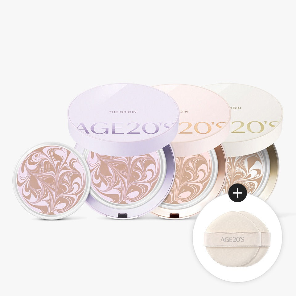 AGE 20’s The Origin Tone Curation Essence Pact SPF50+ PA+++ 에이지 투웨니스 디오리진 에센스 팩트 기획세트 (본품+리필)