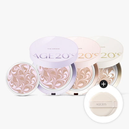 AGE 20’s The Origin Tone Curation Essence Pact SPF50+ PA+++ 에이지 투웨니스 디오리진 에센스 팩트 기획세트 (본품+리필)