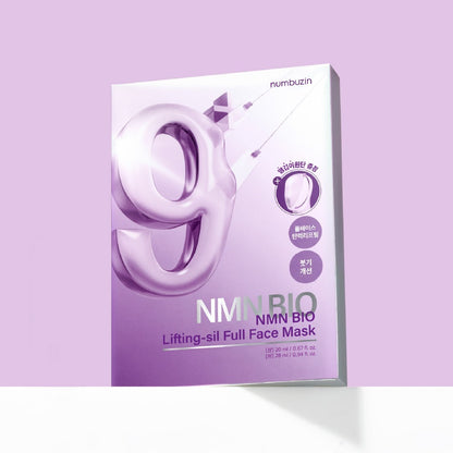 Numbuzin No.9 Nad Bio Lifting Full Cover Facial mask 4EA 넘버즈인 9번 NMN BIO 리프팅 풀페이스팩 4개입