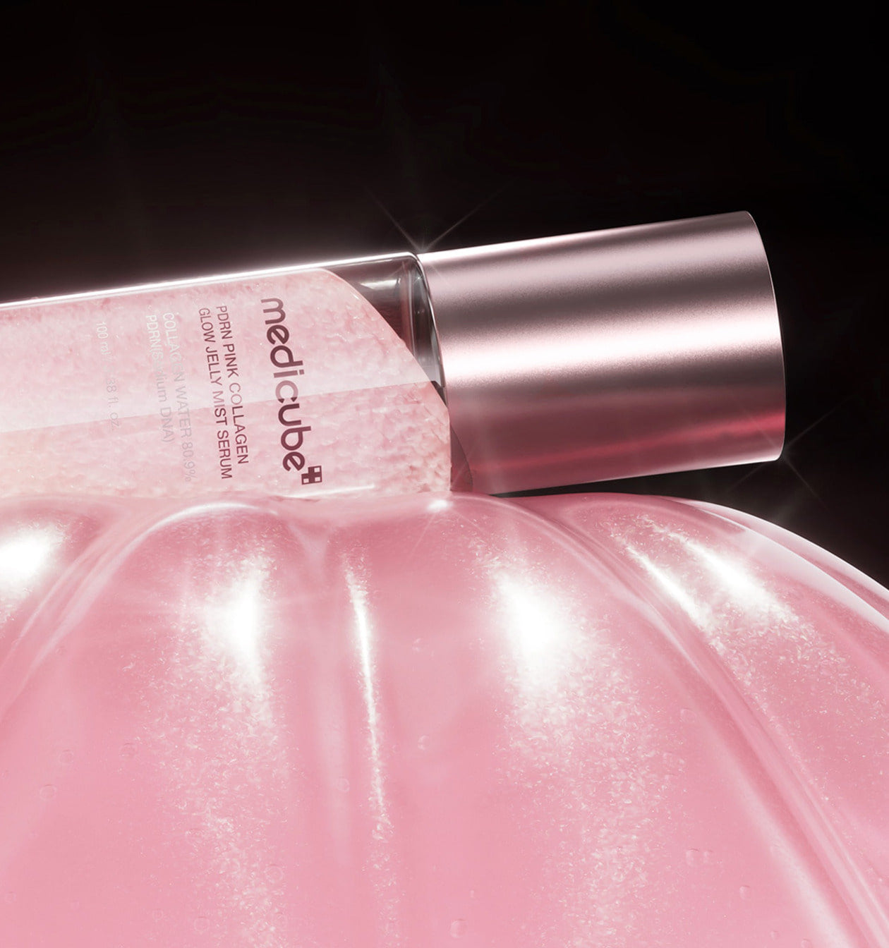 Medicube PDRN Pink Collagen Glow Jelly Mist Serum 100ml 메디큐브 피디알엔 핑크 콜라겐 글로우 젤리 미스트 세럼 100ml