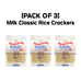 [PACK OF 3] Milk Classic Rice Crackers 240g 밀크 클래식 쌀과자 240g ...