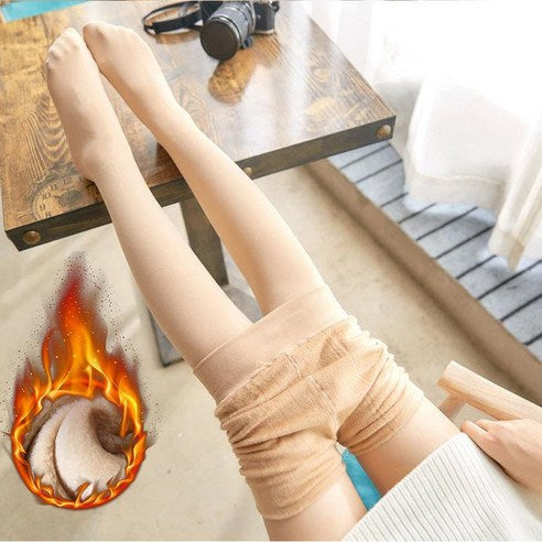 Double Lane Mink Fleece Lined Thermal Pantyhose Stocking 더블레인 따뜻하면서 다리 얇아보이는 겨울 융털 기모 스타킹
