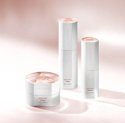 INCELLDERM RADIANSOME™100 MICROFLUIDIZER TONER/AMPOULE/CREAM 3SET 인셀덤 래디언솜™100 마이크로플루다이저 토너/앰플/크림 3종 세트