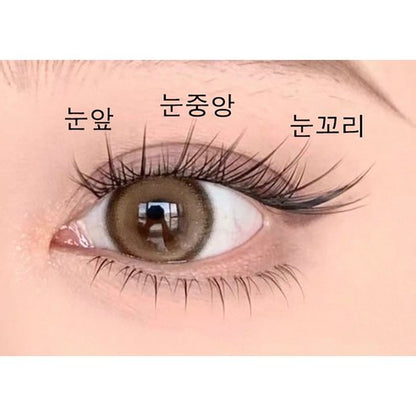 AMILIM Natural No Glue Cluster Eyelashes Transparent Line Brown Reusable Bulk 11mm Lightweight Fox-Eye Extension Effect Natural Fox-Eye Look 애미림 노글루 가닥손눈썹 투명 브라운 11mm 여우디자인 여우속눈썹 속눈썹 대용량 재사용 가능