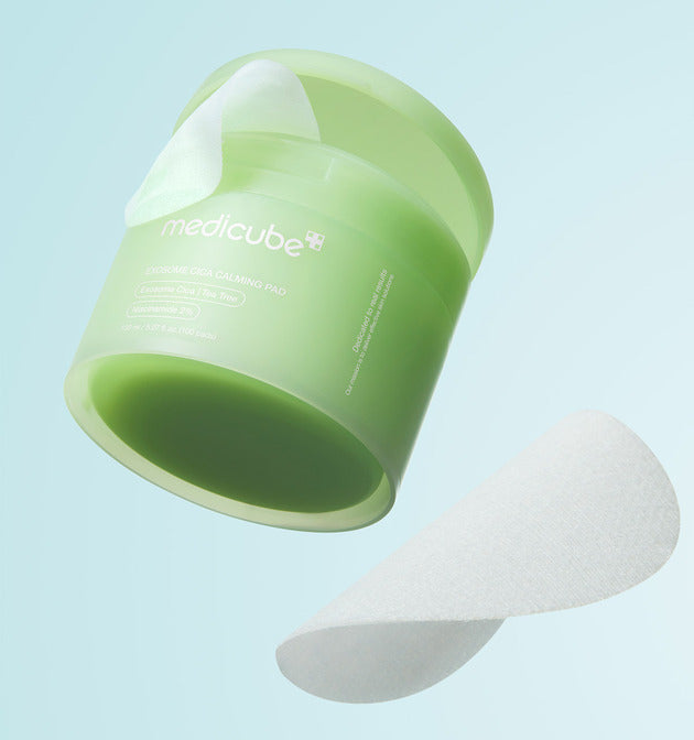 Medicube Exosome Cica  Calming Toner Pad 100Pads Low-Irritating Daily Texture Care 메디큐브 엑소좀 시카 요철 진정패드 100패드