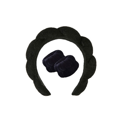 Living Loving Cloud Face Washing Headband + Wrist Wash band Set 4 Color 리빙러빙 구름 세안밴드 손목 세안 세트 세수 마사지 헤어밴드 극세사 머리띠 4종