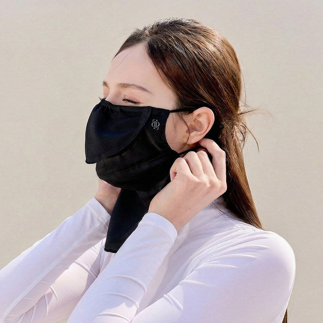 Baily White Open Neck UV Protection Mask 베일리 화이트 숨쉬기 편한 골프 마스크 UV 자외선 차단 여름용 등산 자전거 테니스 골프 스포츠 운동마스크