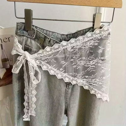 Vintage Bohemian Triangular Lace Scarf Festive Holiday and Beach Wrap for Fall and Winter Black / White 2 Color 빈티지 보헤미안 삼각 레이스 스카프 홀리데이 페스티브 비치 랩 가을 겨울용 2가지 색 검정 / 흰색