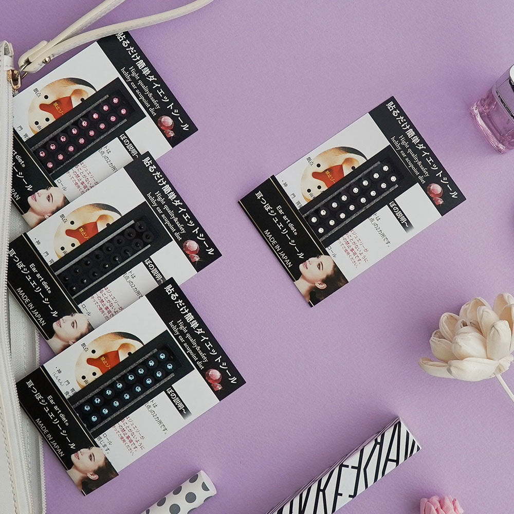 WASABINEKO X BITOKEN Ear Jewelry Point Sticker Ear Acupressure Patch Crystal  3.0mm 20pcs  와사비네코 미인츠보 쥬얼리 귀지압패치 크리스탈 3.0mm 20pcs