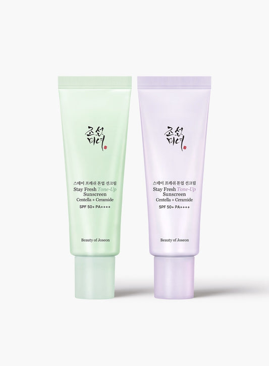 Beauty of Joseon Stay Fresh Tone-Up Sunscreen (Purple / Green) SPF50+ PA++++ 50ml 조선미녀 스테이프레쉬 톤업 선크림 50ml (퍼플/그린) SPF 50+ PA++++