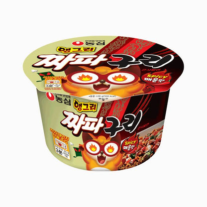 [PACK OF 3] Nongshim Angry Jjapaguri Spicy Big Cup Noodles 108g 농심 앵그리 짜파구리 매운맛 큰사발면 108g