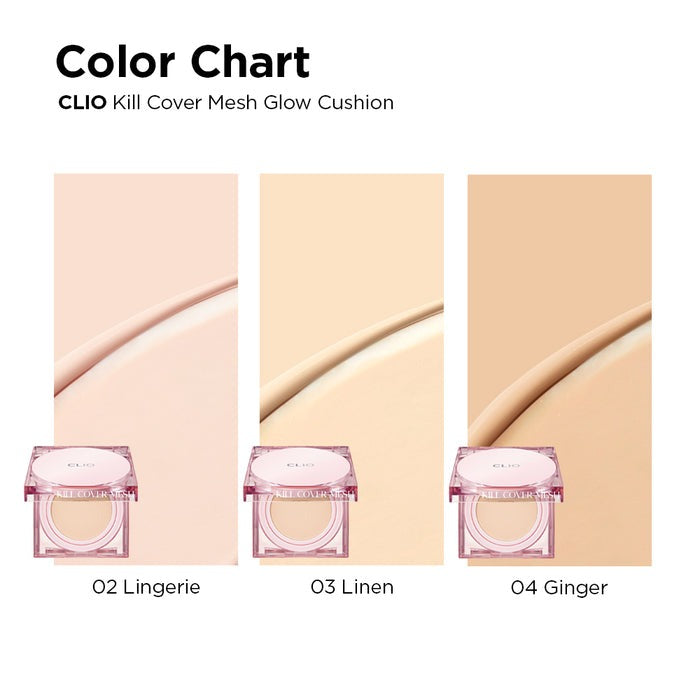CLIO] Kill Cover Mesh Glow Cushion 15g + Refill 15g SPF 50+ PA++++