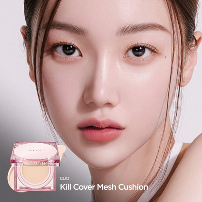 [CLIO] Kill Cover Mesh Glow Cushion 15g + Refill 15g SPF 50+ PA++++ 클리오 킬 커버 메쉬 글로우 쿠션 15g + 리필15g