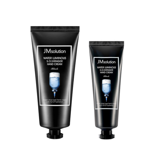 JMsolution Water Luminous S.O.S Ringer Hand Cream Black Set 50ml + 100ml 제이엠솔루션 물광 에스오에스 링거 핸드크림 세트 블랙 50ml + 100ml