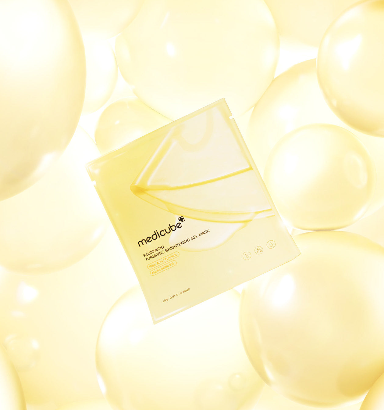 Medicube Kojic Acid Tumeric Brightening Gel Mask 28g / 0.98 oz. x 4ea 메디큐브 코직애씨드 터메릭 비타 겔 마스크 28g / 0.98 oz. x 4ea