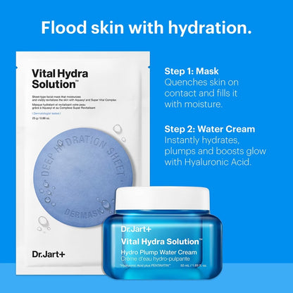 Dr. Jart DERMASK™ WATER JET VITAL HYDRA SOLUTION™ FACE MASK 5EA 닥터자르트 더마스크 워터젯 바이탈 하이드라 솔루션 5매