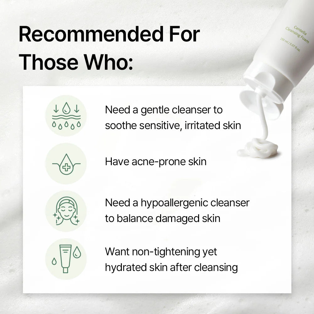 MIXSOON Centella Cleansing Foam 150ml 믹순 병풀 클렌징 폼 150ml