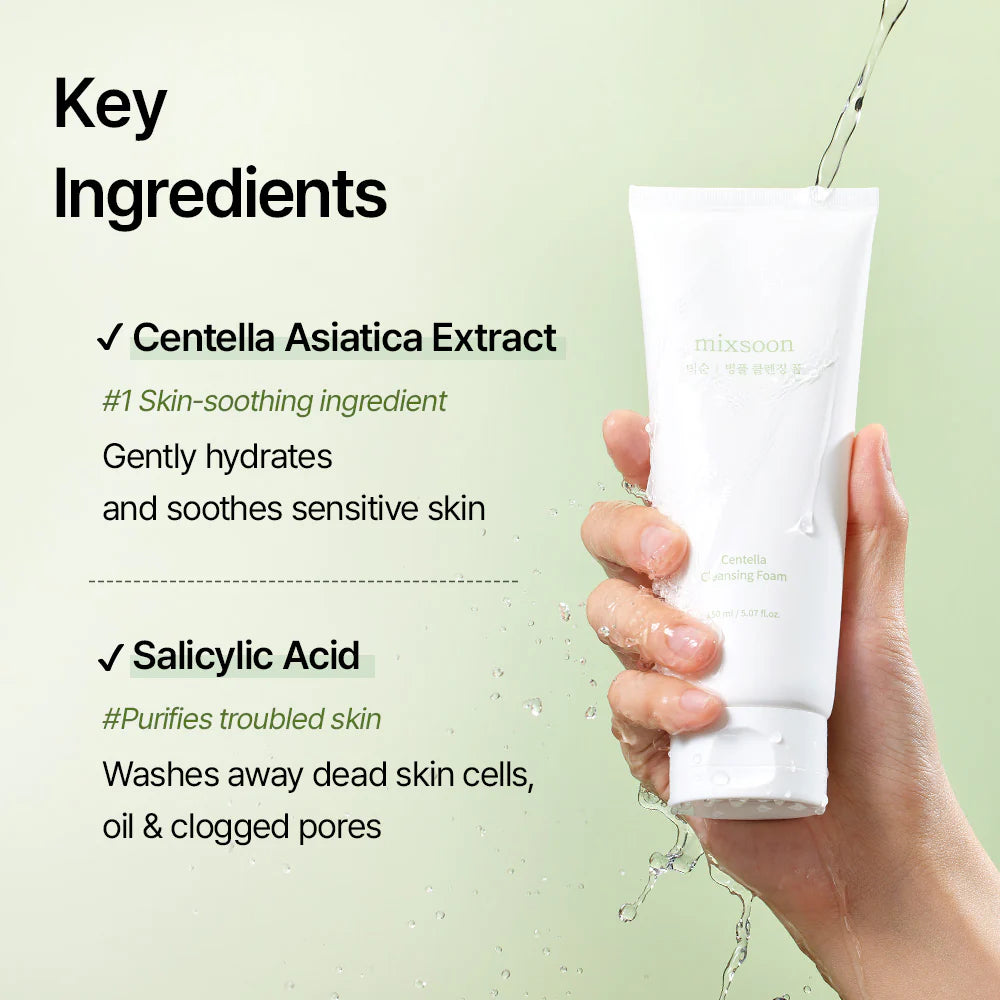MIXSOON Centella Cleansing Foam 150ml 믹순 병풀 클렌징 폼 150ml
