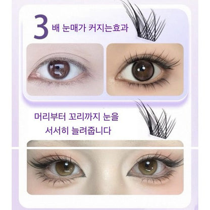 AMILIM No Glue Cluster Eyelashes Reusable Bulk 애미림 노글루 가닥손눈썹 여우디자인 대용량 재사용 가능