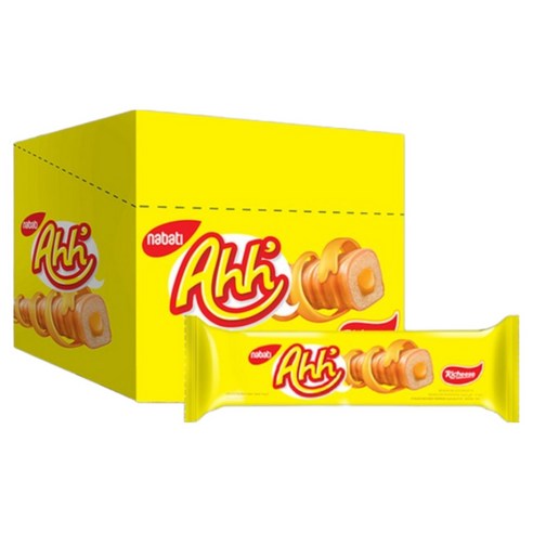 NABATI Richeese Ahh Triple Cheese Roll Snack 160g (8g x 20pcs) 나바티 리치즈 아하 160g (8g x 20pcs)