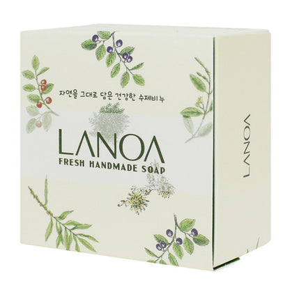 LANOA  Heartleaf Soap HANDMADE SOAP 100g 라노아 어성초 비누100g (Houttuynia Cordata, Teatree soap for Acne Prone and Sensitive Skin)