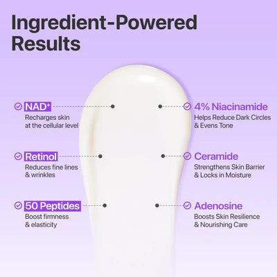 Numbuzin No.9 NAD+ Retinol Volumetox Eye Cream 10ml / 0.33 fl. oz. 넘버즈인 No.9 NAD+ 레티놀 볼륨톡스 아이크림 10ml / 0.33 fl. oz.