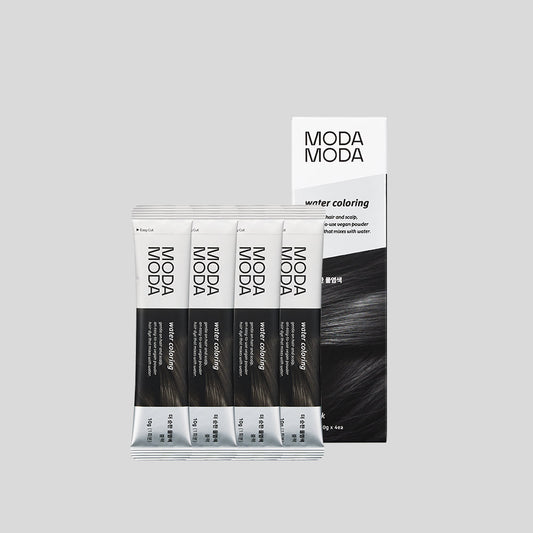 MODA MODA The Gentler Water Hair Dye 4 Pack Black / Dark Brown 모다모다 더 순한 물염색 4개입 블랙 / 다크브라운