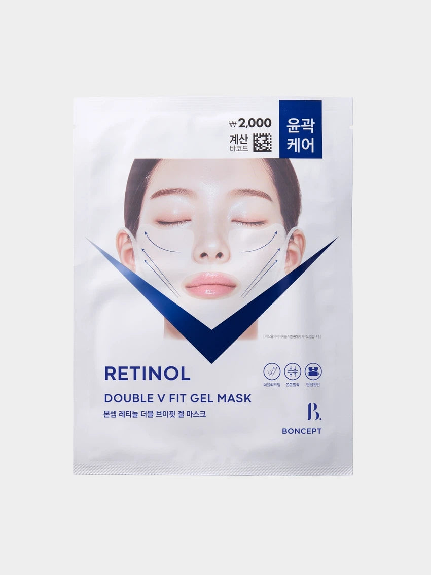 [PACK OF 3] BONCEPT Retinol Double V Fit Gel Mask 본셉 레티놀 더블 브이핏 겔마스크