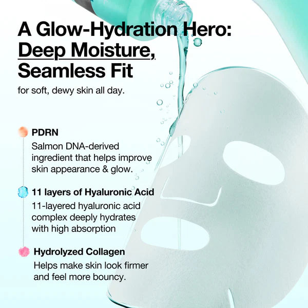 Anua PDRN Hyaluronic Acid Capsule 100 Serum Mask 10 Sheets 아누아 PDRN 히알루론산 캡슐 100 세럼 마스크 10매입