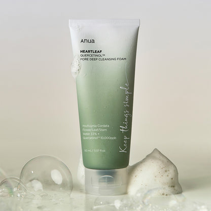 Anua Heartleaf Quercetinol Pore Deep Cleansing Foam 150ml 아누아 어성초 쿼세티놀™ 모공 딥 클렌징 폼 150ml