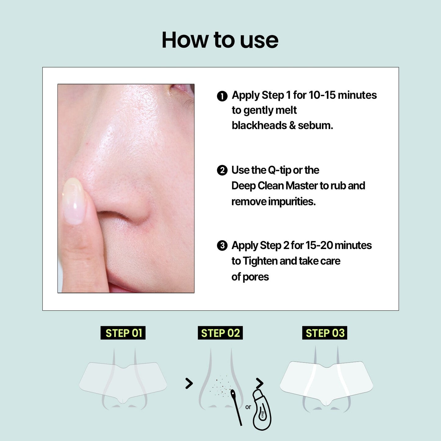 ILSO Natural Mild Clear Nose Pack 8ea + Deep Clean Master 일소 네추럴 마일드 클리어 노우즈 팩 8매입 + 딥 클린 마스터