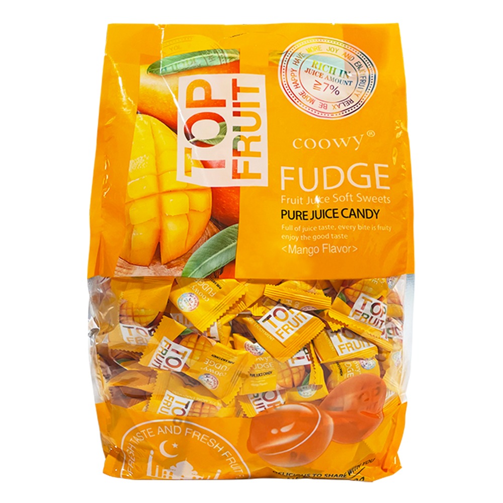 COOWY Fudge Soft Juice Candy Mango / Strawberry / Green Grape 1.5kg 쿠위 탑프룻 퍼지 베트남 젤리 망고/딸기/청포도1.5kg