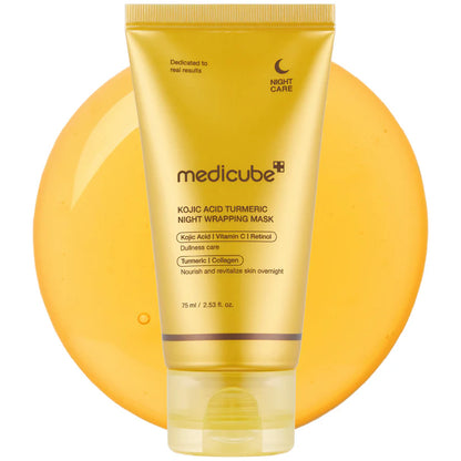 Medicube Kojic Acid Tumeric Night Wrapping Mask 75ml / 2.53 fl. oz. 메디큐브 코직애씨드 터메릭 비타 랩핑마스크 75ml / 2.53 fl. oz.
