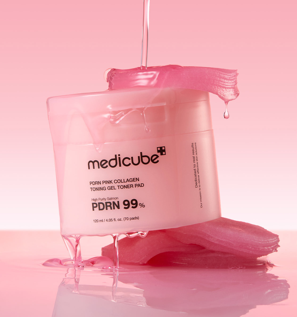 [Kpop Idol Pick] Medicube PDRN Pink Collagen Toning Gel Toner Pad 120ml / 70 Pads 메디큐브 PDRN 핑크 콜라겐 토닝 겔 토너 패드