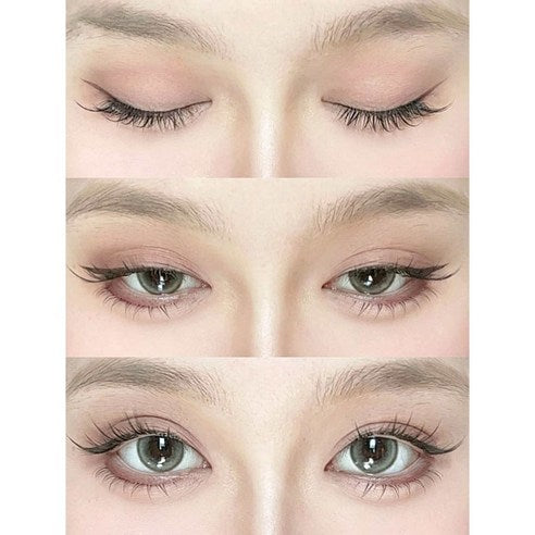 AMILIM Natural No Glue Cluster Eyelashes Reusable Bulk 11mm Lightweight Fox-Eye Extension Effect 애미림 노글루 가닥손눈썹 11mm 여우디자인 여우속눈썹 속눈썹 대용량 재사용 가능