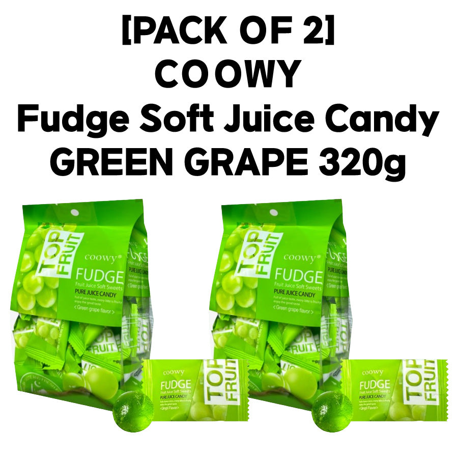 [PACK OF 2]  COOWY Fudge Soft Juice Candy Mango / Strawberry / Green Grape 320g 쿠위 탑프룻 퍼지 베트남 젤리 망고/딸기/청포도 320g