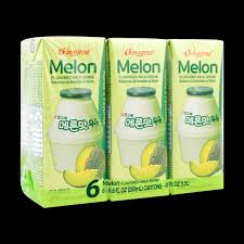 [PACK OF 6] BINGGRAE MELON FLAVORED MILK DRINK 200ml 빙그레 멜론맛 우유 200ml