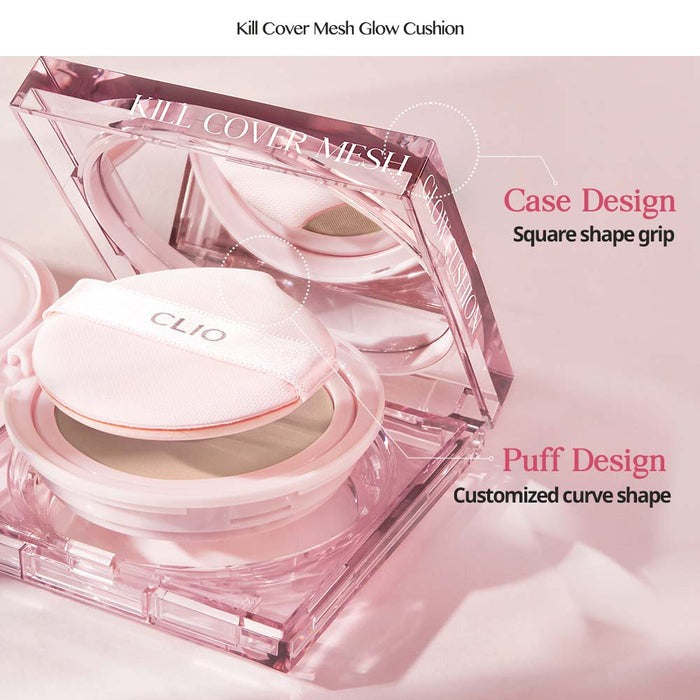 [CLIO] Kill Cover Mesh Glow Cushion 15g + Refill 15g SPF 50+ PA++++ 클리오 킬 커버 메쉬 글로우 쿠션 15g + 리필15g