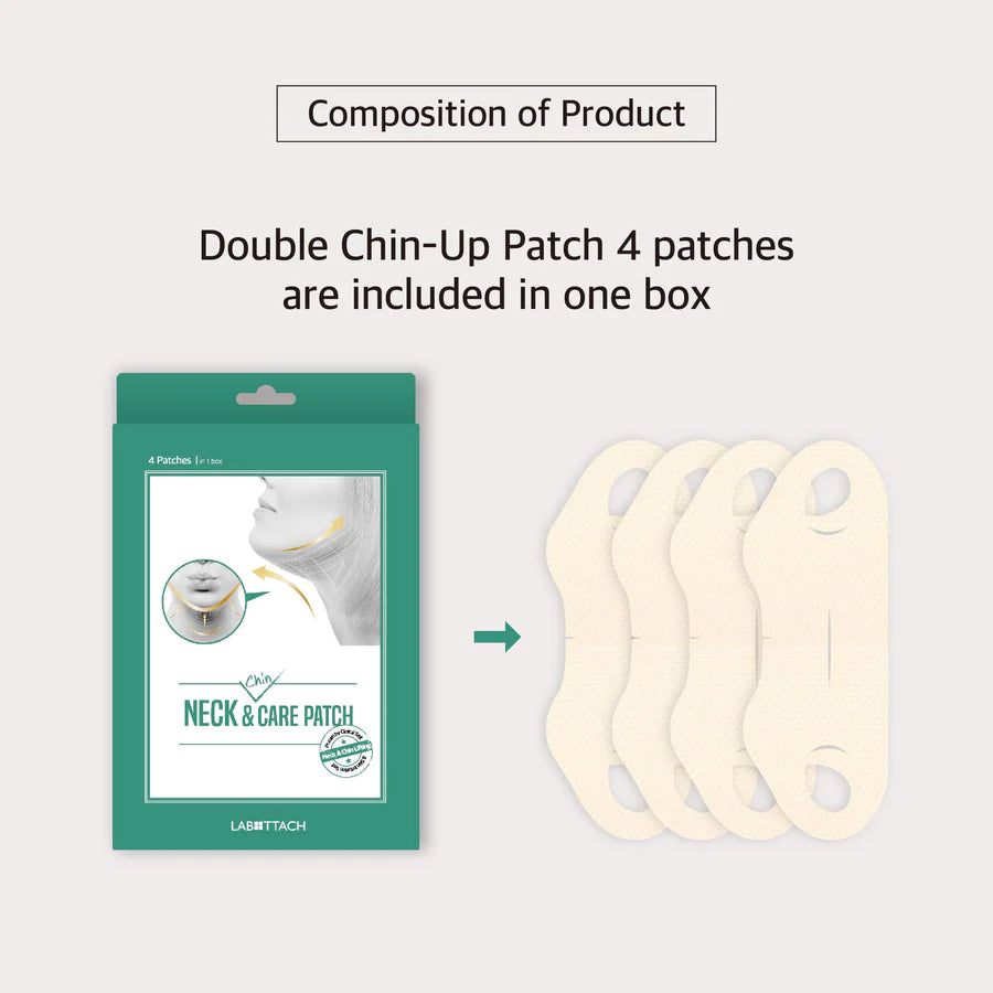 Labottach Neck & Chin Care Patch 4 Patches (Double Chin Up) 라보타치 얼굴 턱선 만들기 더블 친 업 & 넥 케어 패치 4매입