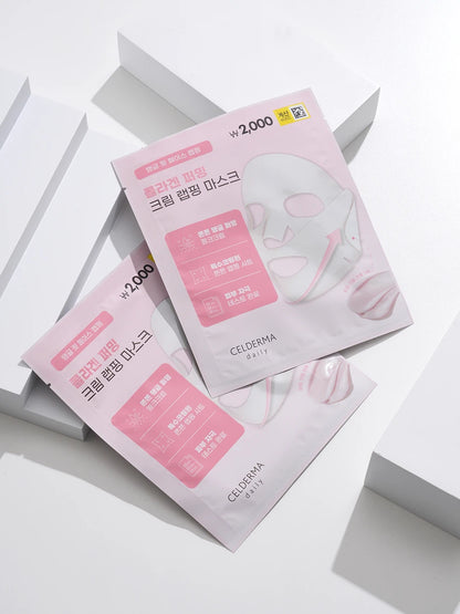 [PACK OF 3] CELDERMA Daily Collagen Firming Cream Wrapping Mask 셀더마데일리 콜라겐 퍼밍 크림 랩핑 마스크