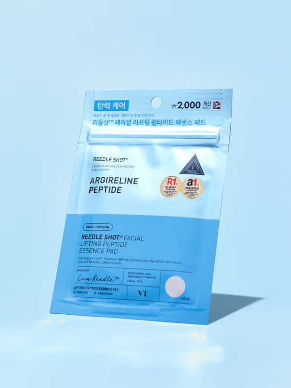[PACK OF 2] VT Reedle Shot Facial Lifting Peptide Essence Pad 8 Sheets VT 리들샷 페이셜 리프팅 펩타이드 에센스 패드 8매입