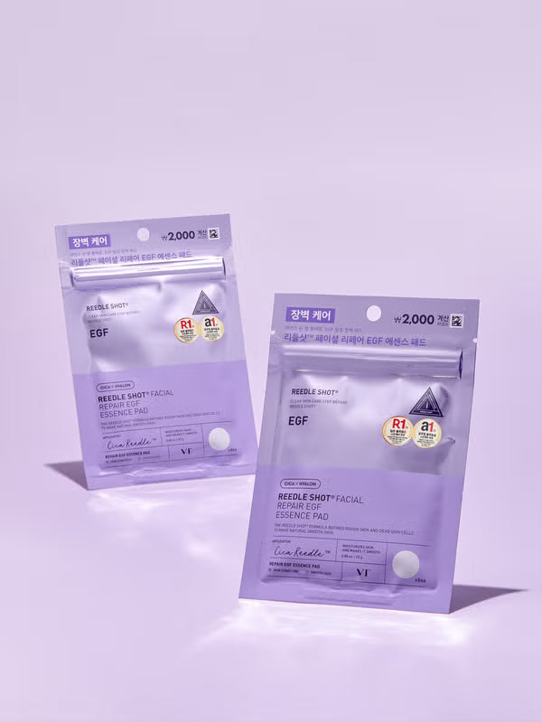 [PACK OF 2] VT REEDLE SHOT Facial Repair EGF Essence Pad 8 Sheets VT 리들샷 페이셜 리페어 EGF 에센스 패드 8매