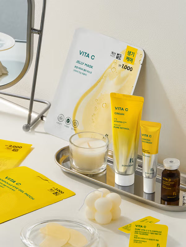 [PACK OF 2] BONCEPT Vita C Freeze-Dried Capsule Double Shot Ampoule Kit 본셉 비타씨 동결 건조 더블샷 앰플 키트