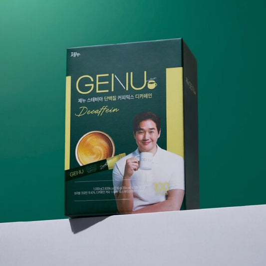 GENU Decaffeinated Stevia Protein Coffee Mix 100 Sticks 제누 디카페인 스테비아 단백질 커피믹스 100개입