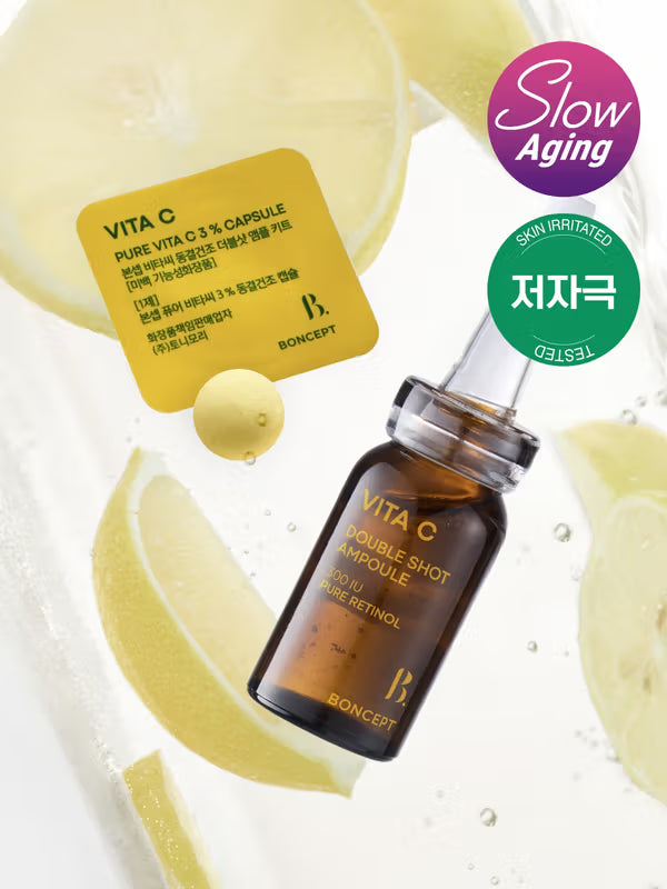 [PACK OF 2] BONCEPT Vita C Freeze-Dried Capsule Double Shot Ampoule Kit 본셉 비타씨 동결 건조 더블샷 앰플 키트