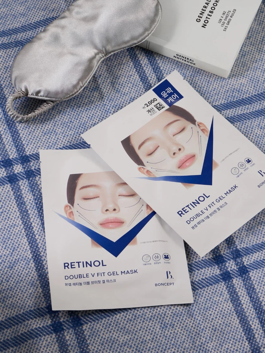 [PACK OF 3] BONCEPT Retinol Double V Fit Gel Mask 본셉 레티놀 더블 브이핏 겔마스크
