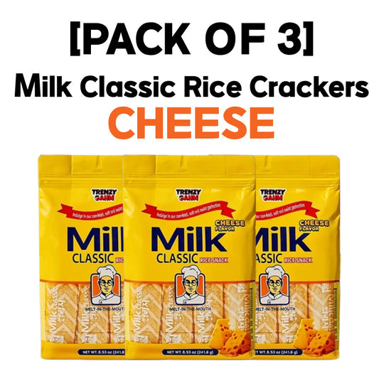 [PACK OF 3] Milk Classic Rice Crackers Cheese 240g 밀크 클래식 쌀과자 치즈 240g