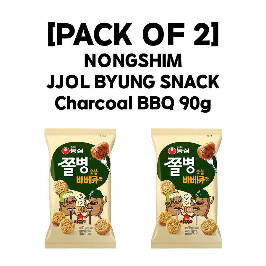 [PACK OF 2] NONGSHIM JJOL BYUNG SNACK Charcoal BBQ 90g 농심 쫄병스낵 숯불 바베큐맛 90g